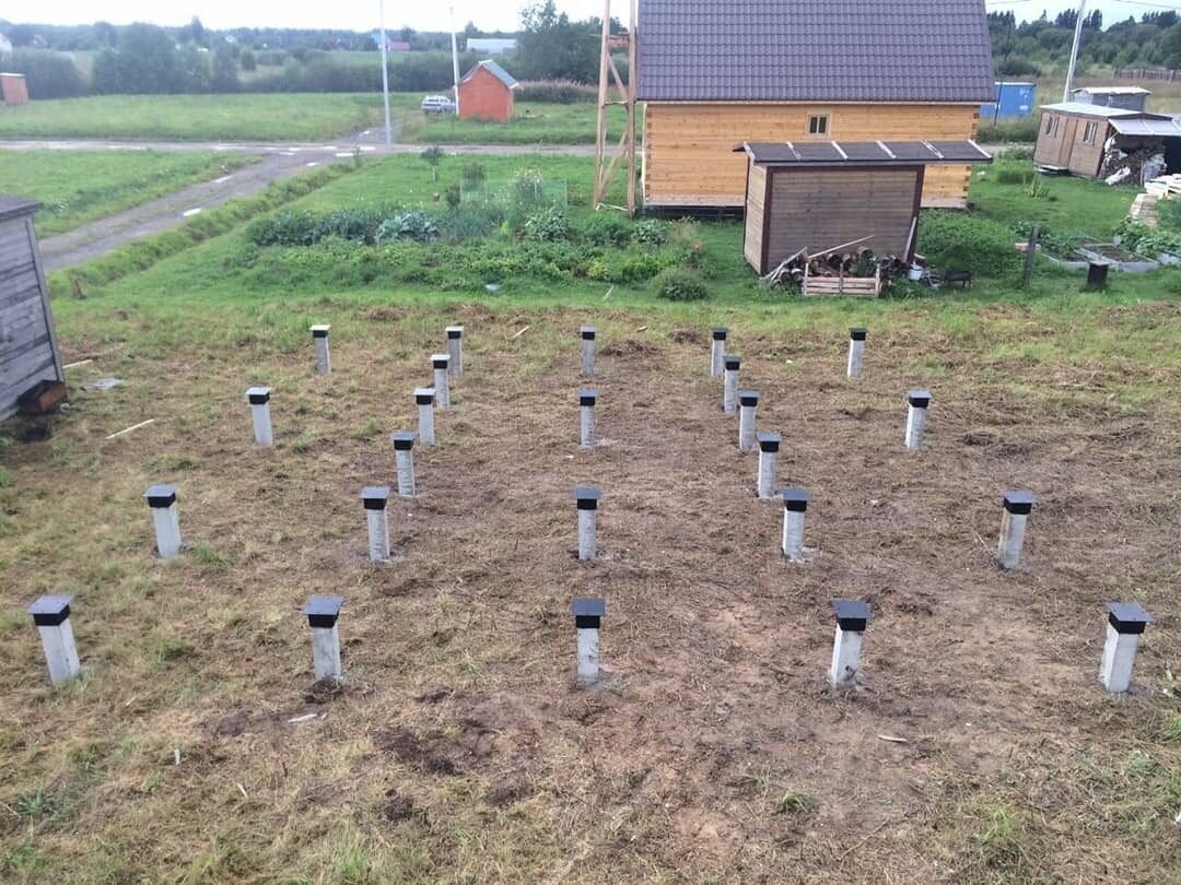 Свайное поле ЖБ сваи